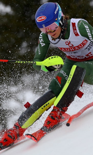 Shiffrin skis through sickness to sit 3rd in 1st slalom run